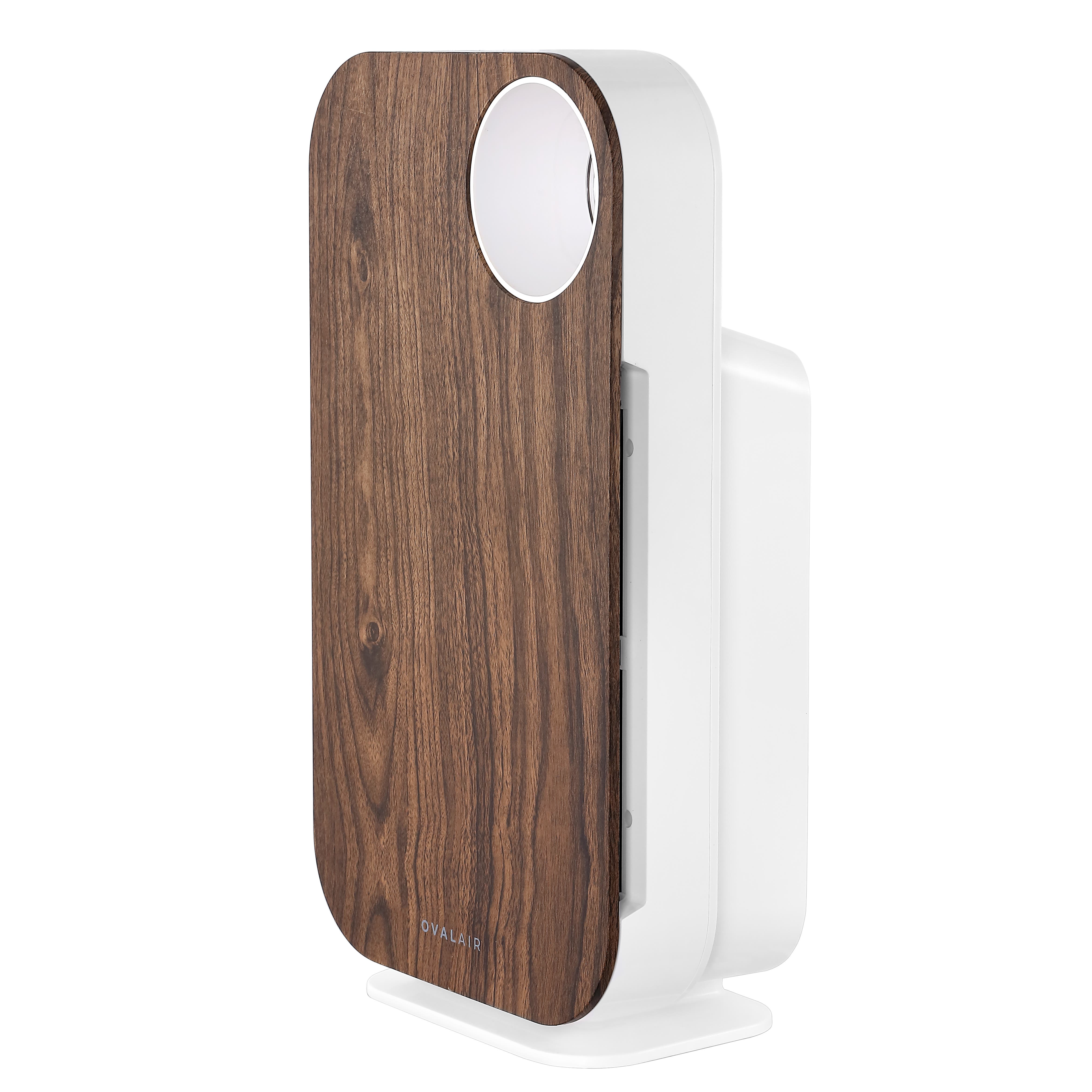 Oval Air 3-Stage True HEPA Air Purifier in Dark Wood 