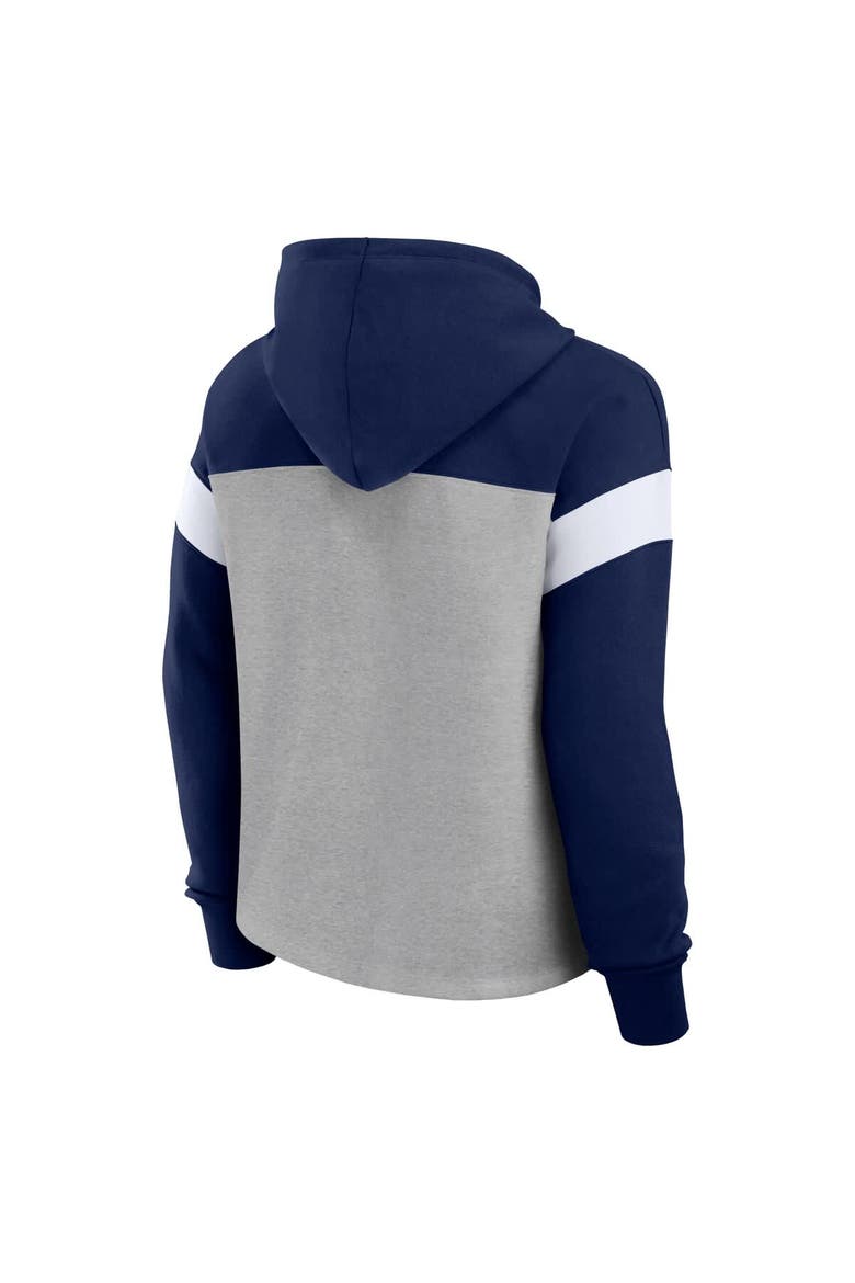 Women's Fanatics Heather Gray/Navy Dallas Cowboys Bold Play Call Pullover Hoodie, Alternate, color, Heather Gray
