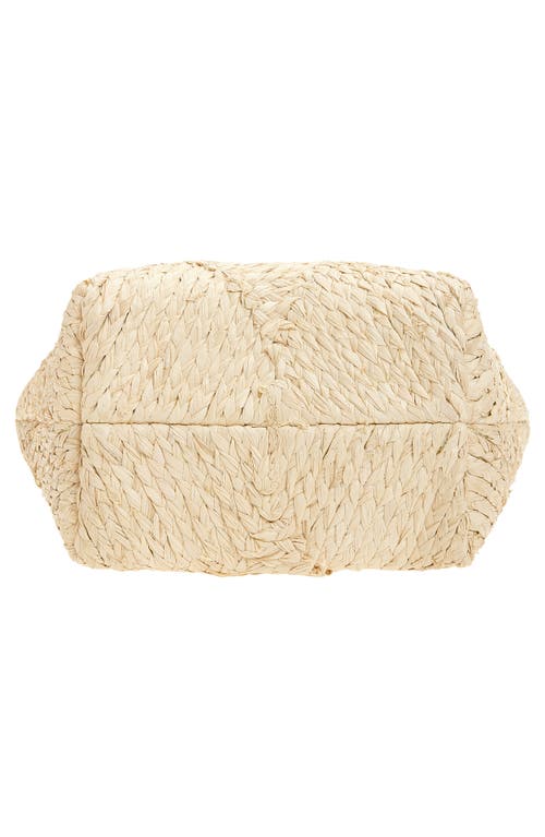 Pamela Munson The Petite Lulu Raffia Shoulder Bag In Brown