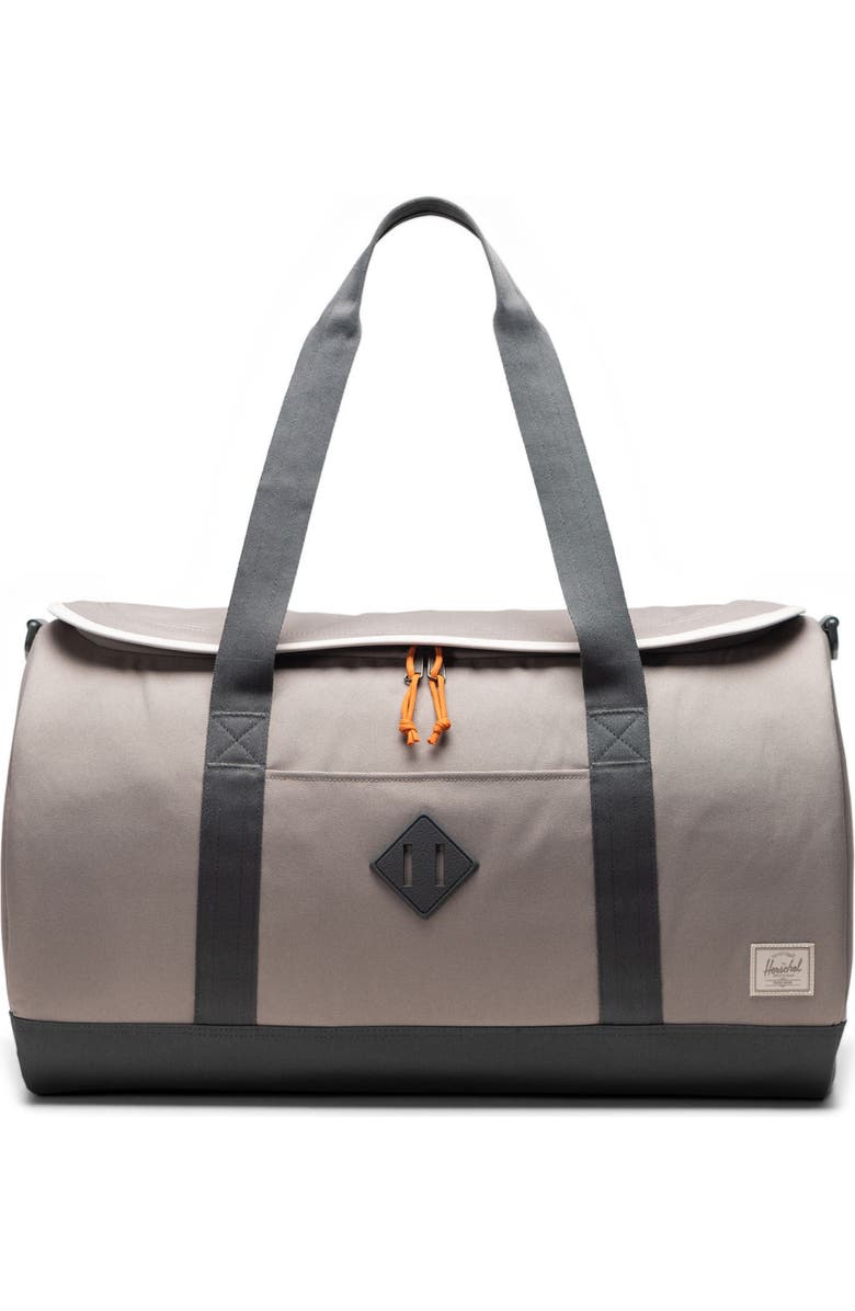 Herschel Supply Co. Heritage Duffle Bag, Main, color, Morning Dove/ Dark Shadow