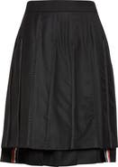 Thom Browne Drop Back Pleated Wool Skirt