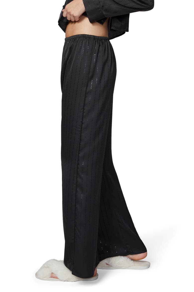 Shine Satin Pants, Alternate, color, BLACK