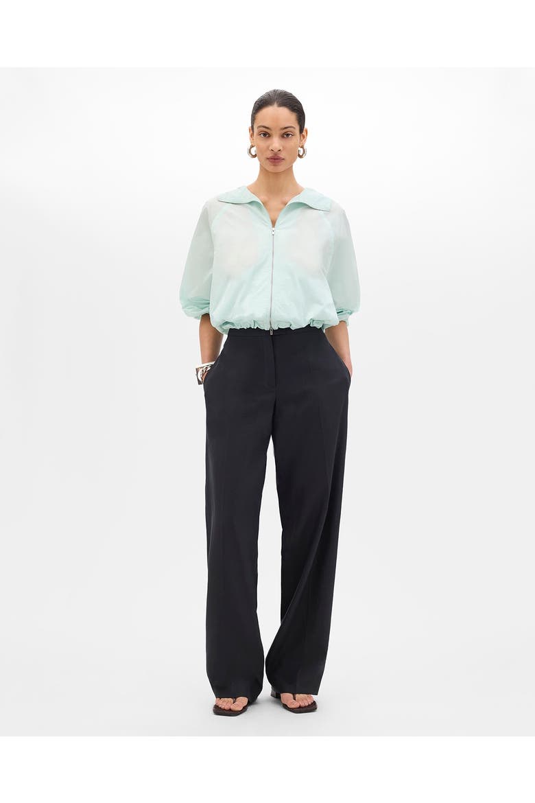 Recycled Nylon Short Blouson, Main, color, Aquamarine