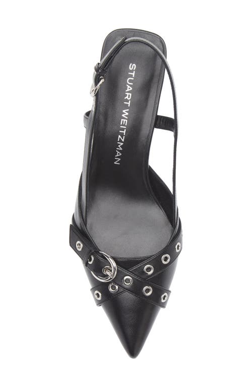Stuart Weitzman Supermoto Kitten Heel Slingback Pump