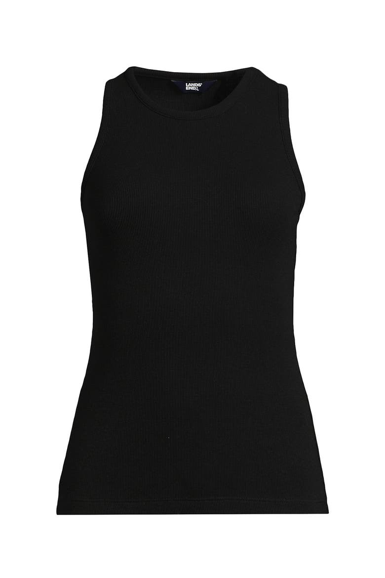 Drapey Rib Tank, Alternate, color, Black
