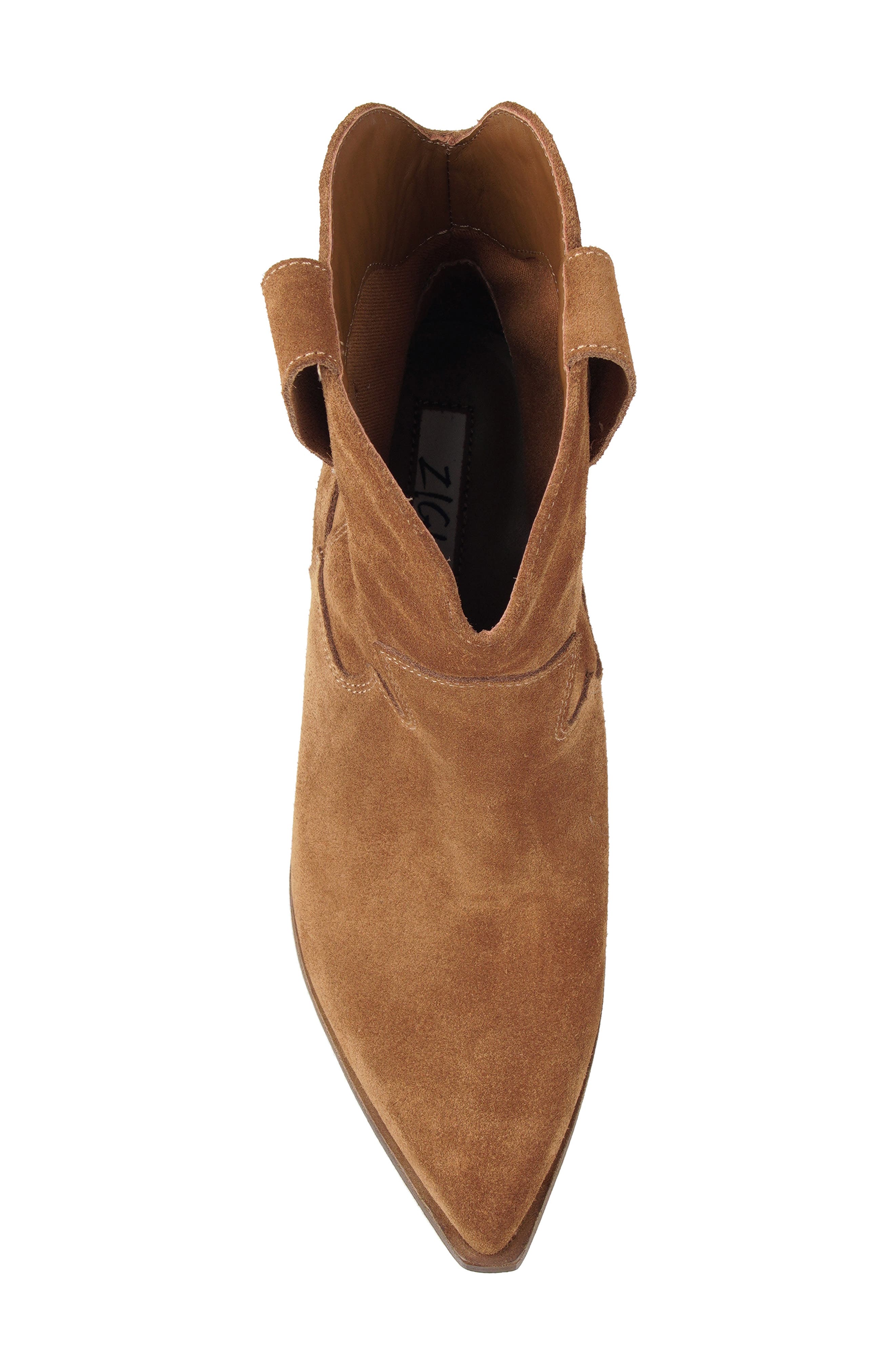 Victoryy Pointed Toe Western Boot, Alternate, color, TAN SUEDE