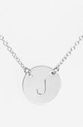 Nashelle Sterling Silver Initial Disc Necklace