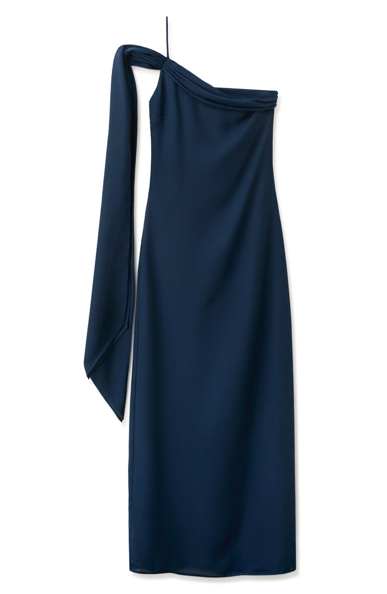 MANGO TEEN One-Shoulder Midi Dress, Alternate, color, 