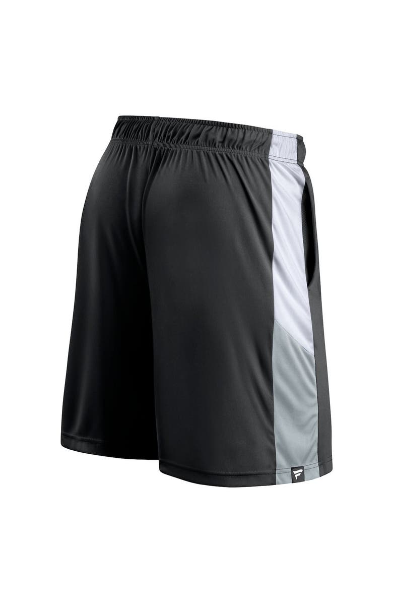 FANATICS Men's Fanatics Branded Black Las Vegas Raiders Prep Colorblock Shorts, Alternate, color, Black