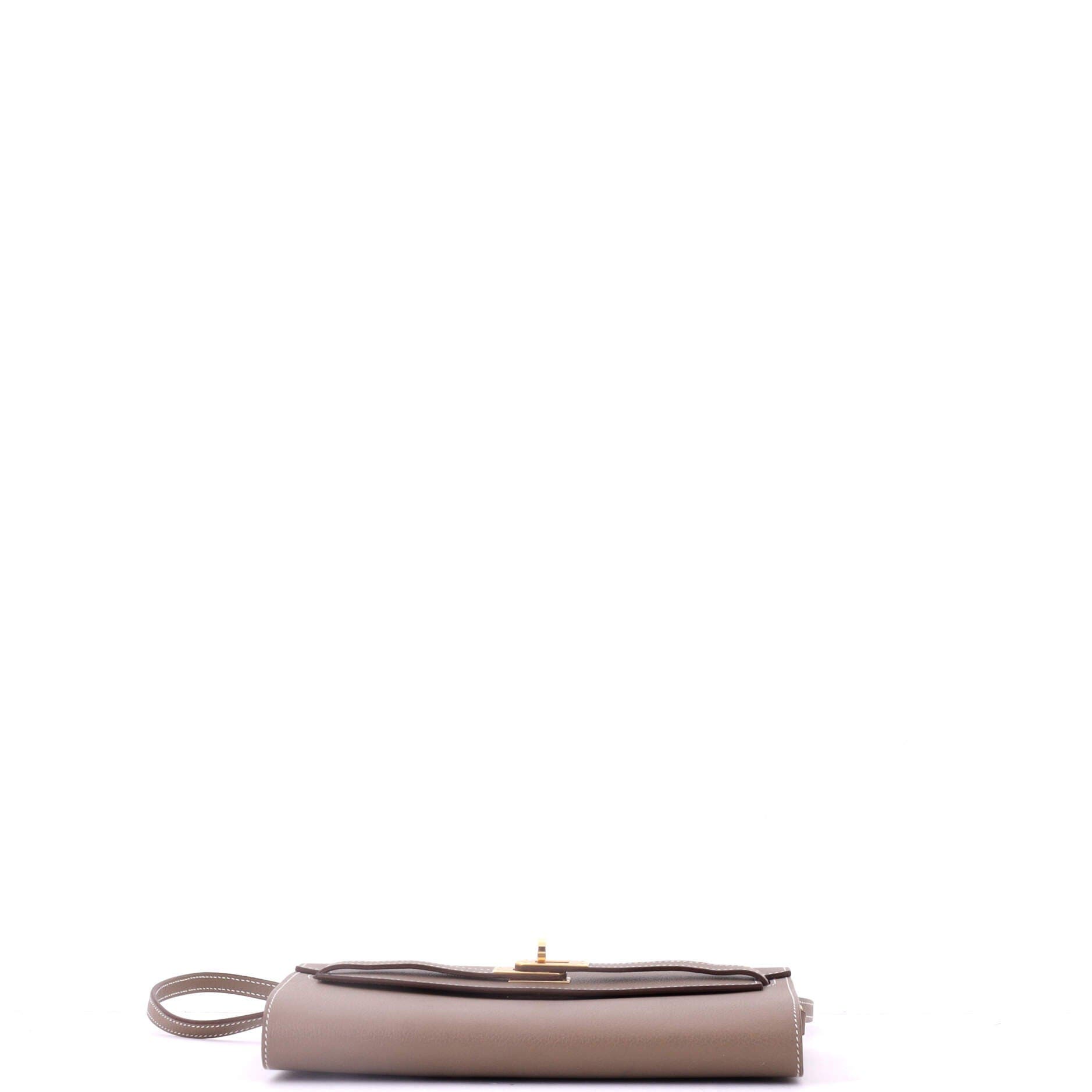 Pre-Owned Hermes Kelly To Go Wallet Evercolor, Alternate, color, Etoupe