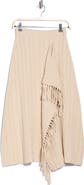 Simkhai Kara Cable Knit Fringe Midi Skirt