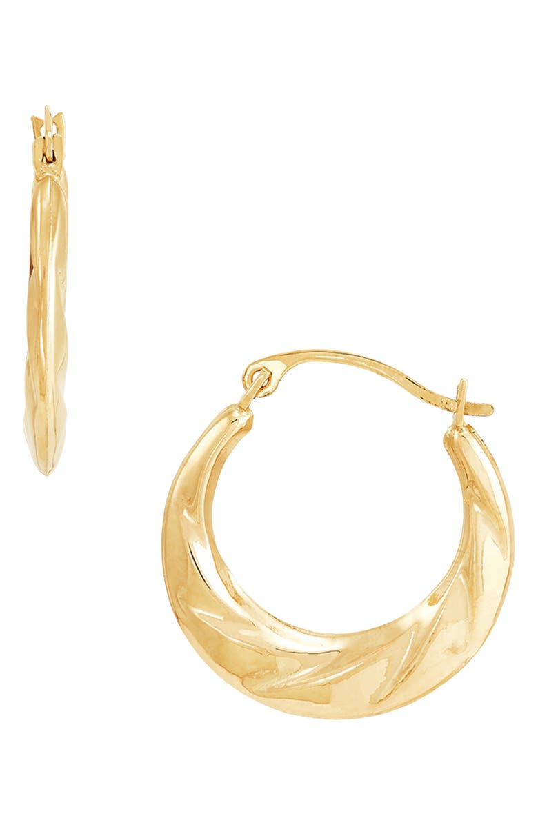 Frankie & Zoe Twisted Hoop Earrings, Alternate, color, Yellow Gold