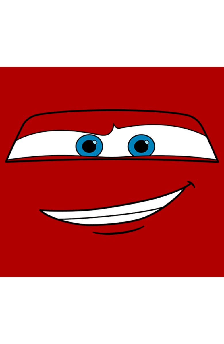 Cars Men's Cars Lightning McQueen Big Face Graphic T-Shirt, Alternate, color, Red