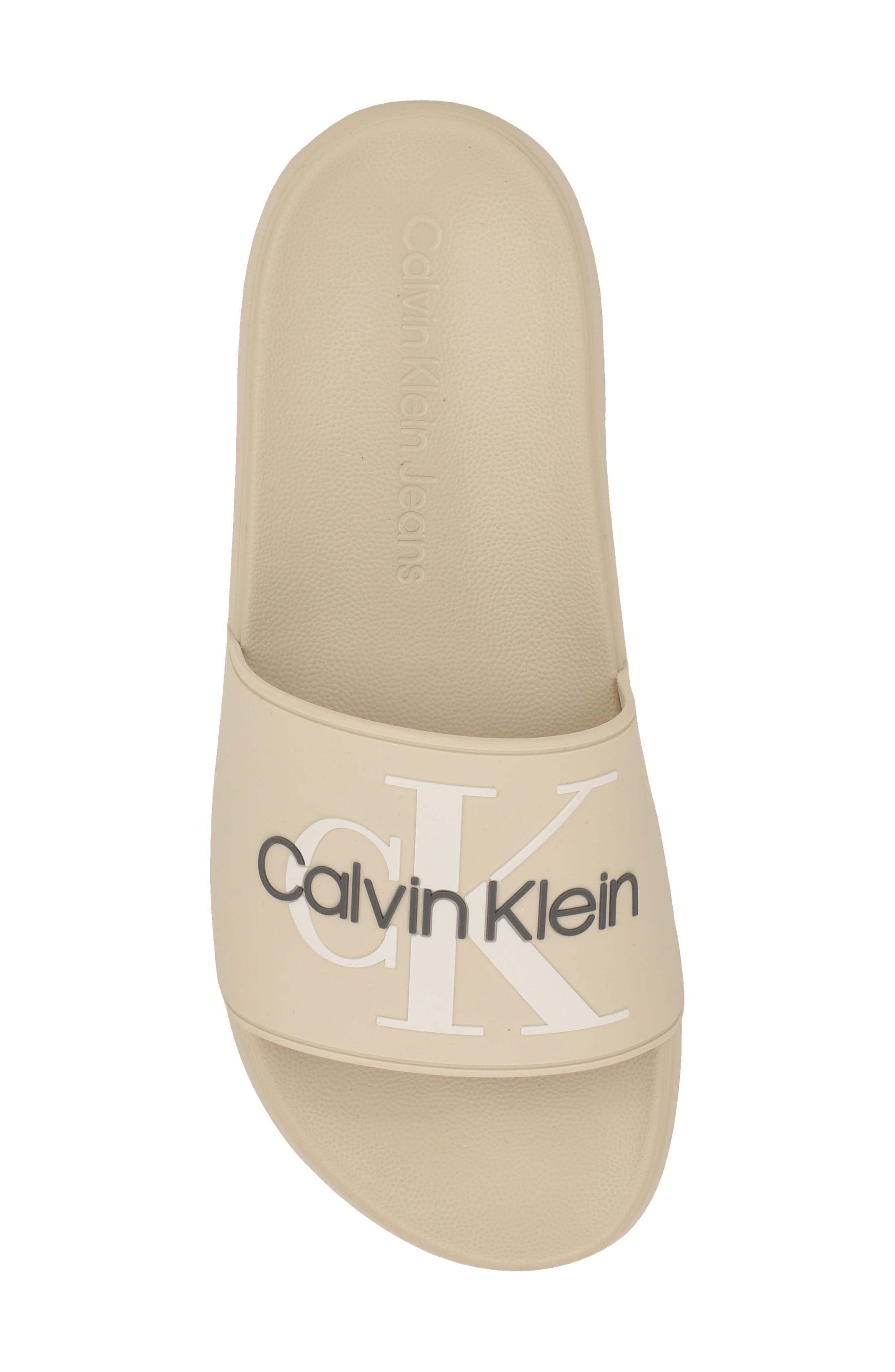 Calvin Klein Wythe Slide Sandal, Alternate, color, Medium Natural