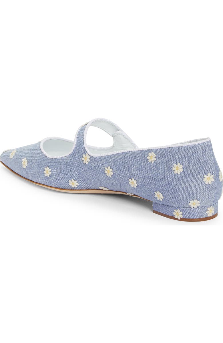 Manolo Blahnik Daisy Pointed Toe Mary Jane Flat, Alternate, color,