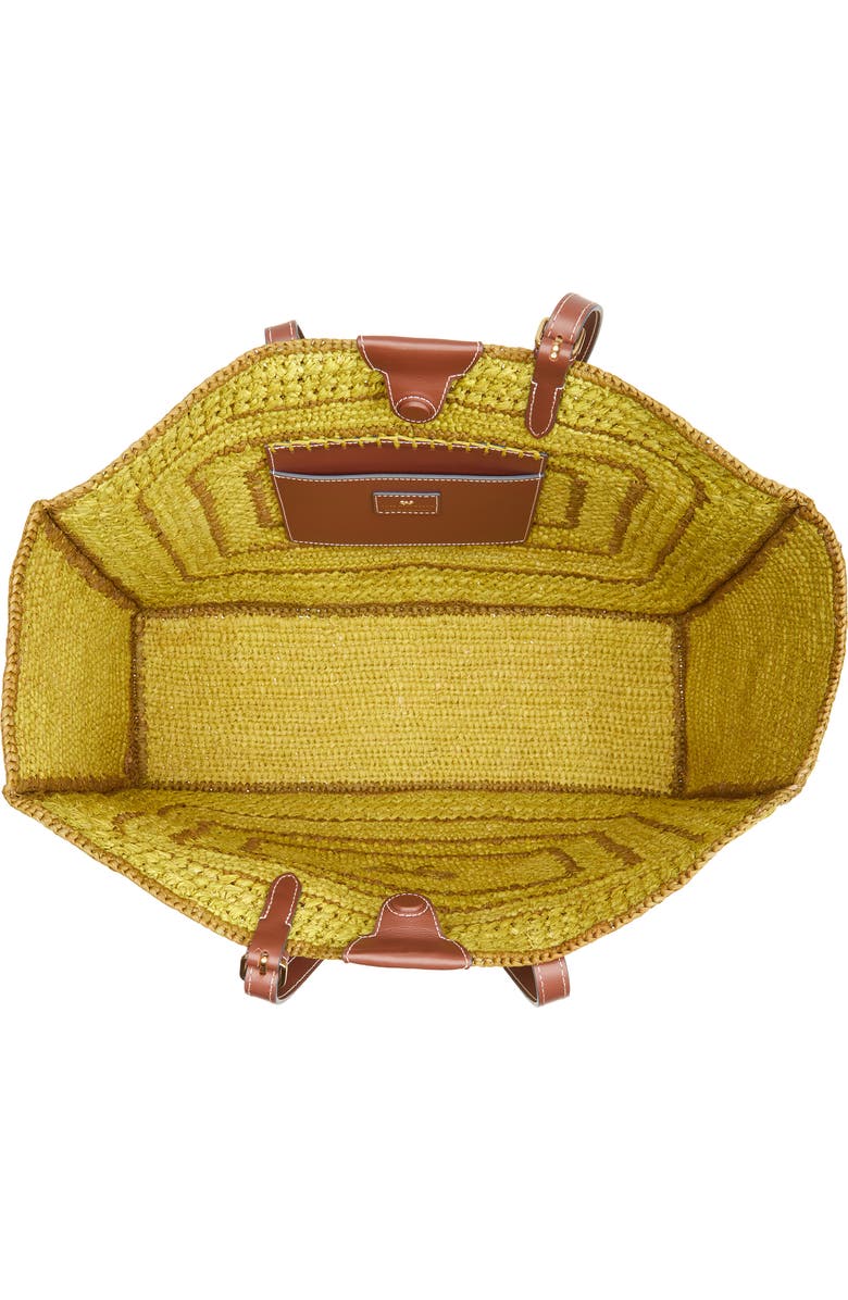 Anya Hindmarch East West Bow Raffia Tote, Alternate, color, Caper