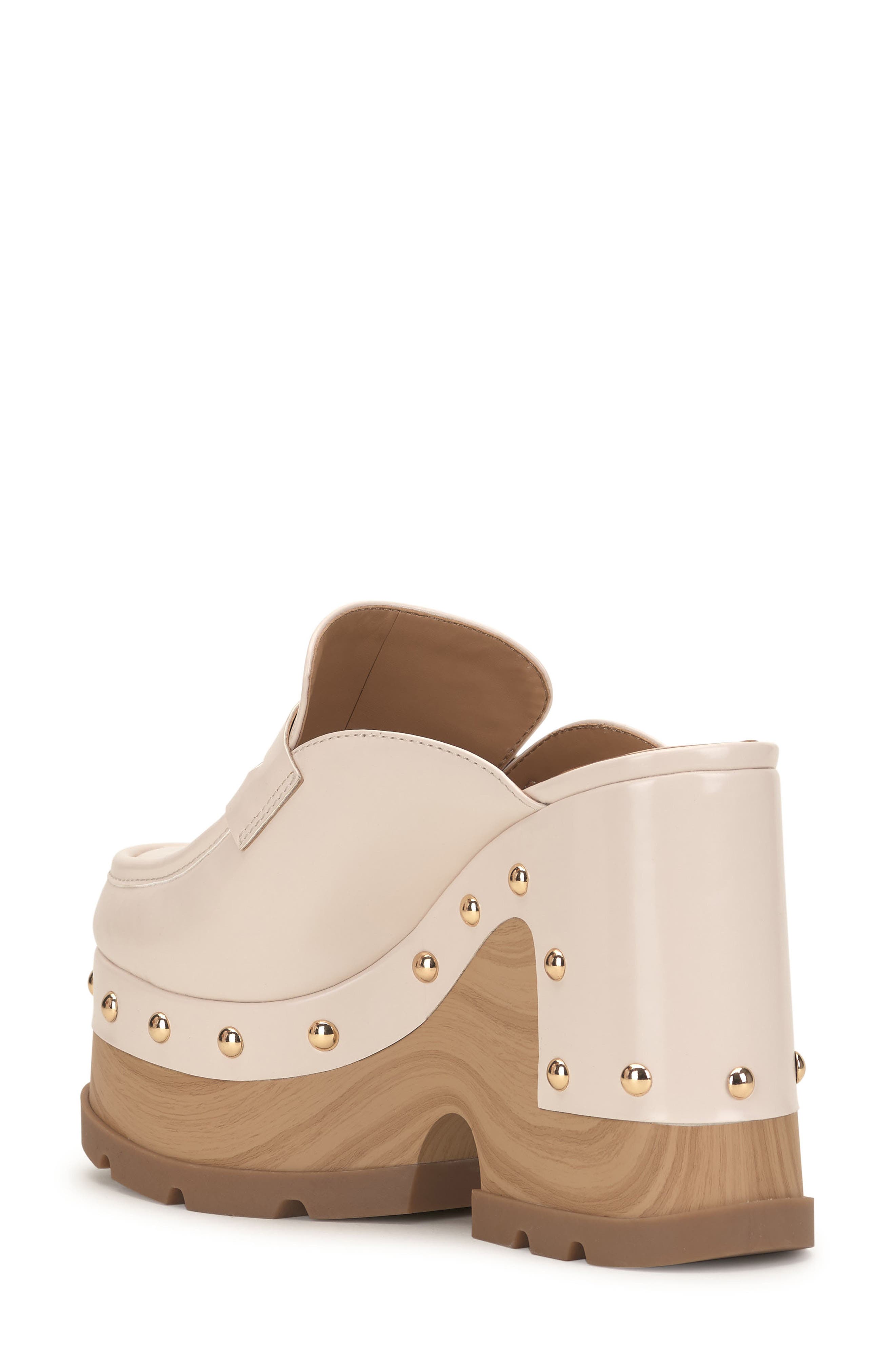 Hunyie Platform Loafer Clog, Alternate, color, CHALK