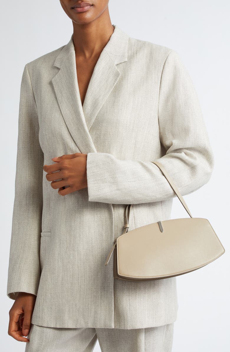 SAVETTE The Florence Leather Shoulder Bag, Alternate, color, Clay