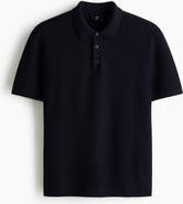 H&M Regular Fit Textured-knit Polo Shirt