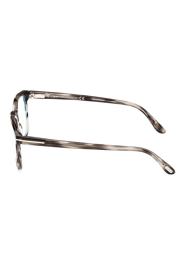 53mm Square Blue Light Blocking Glasses, Alternate, color, GREY/OTHER