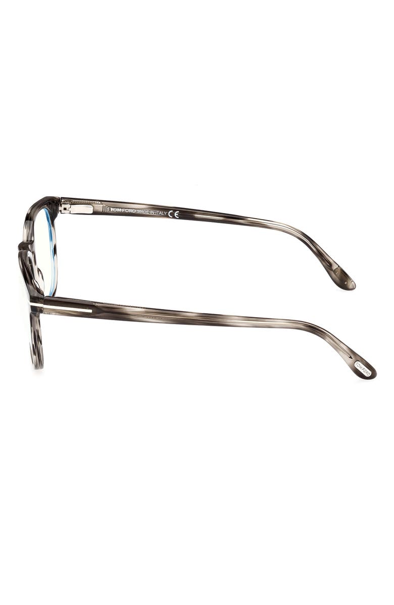 TOM FORD 53mm Square Blue Light Blocking Glasses, Alternate, color, Grey/Other