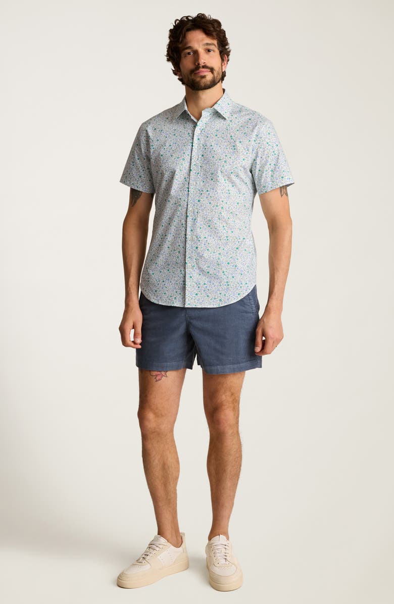 Bonobos Riviera Floral Short Sleeve Stretch Cotton Poplin Button-Up Shirt, Alternate, color, Prescott Floral C32