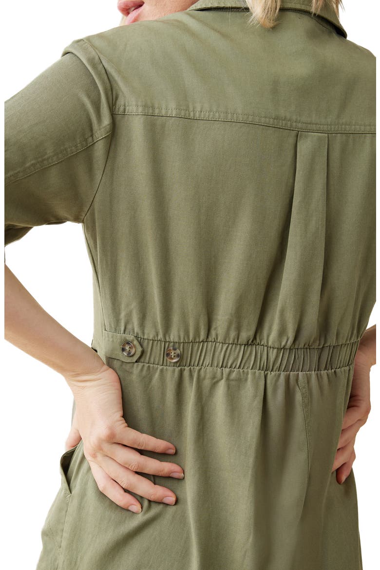 Utility Maternity Romper, Alternate, color, OLIVE