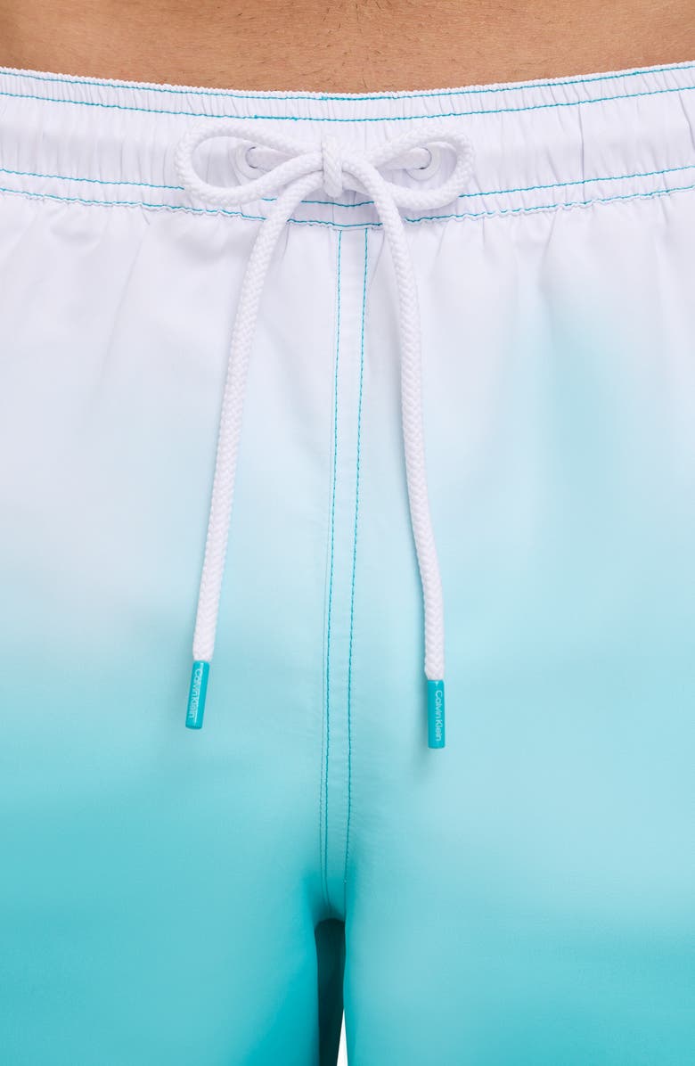Calvin Klein Sky Gradient Swim Trunks, Alternate, color, Atlantis