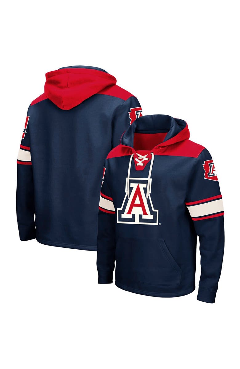 COLOSSEUM Men's Colosseum Navy Arizona Wildcats 2.0 Lace-Up Pullover Hoodie, Main, color, Navy