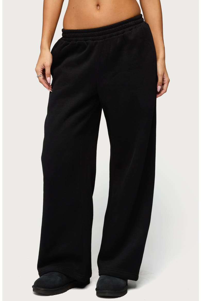 Forever Edikted Flare Sweatpants, Main, color, BLACK