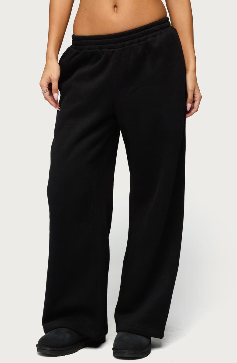 EDIKTED Forever Edikted Flare Sweatpants, Main, color, 