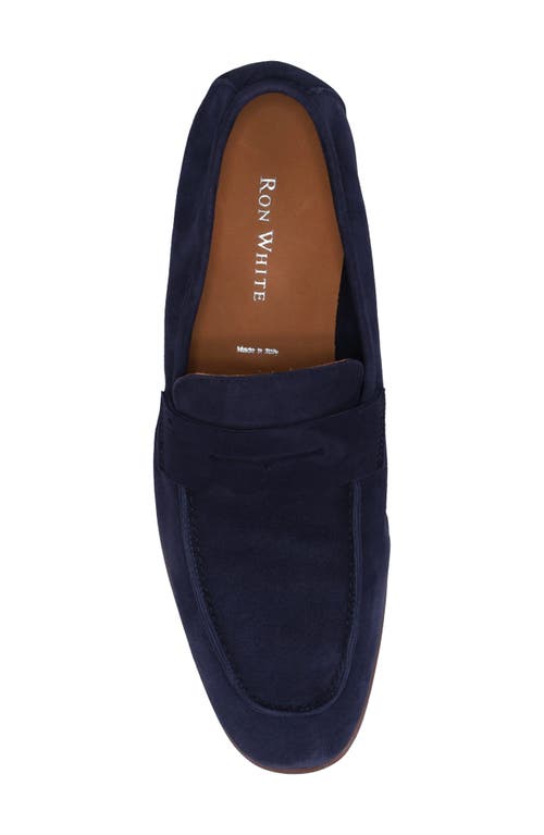 Ron White Perrin Penny Loafer In Navy