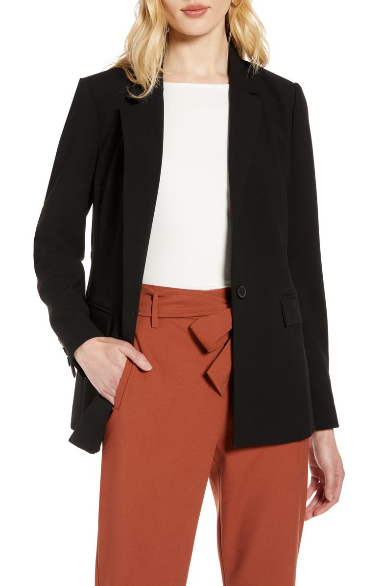 Halogen<sup>®</sup> Single Breasted Blazer, Main, color,