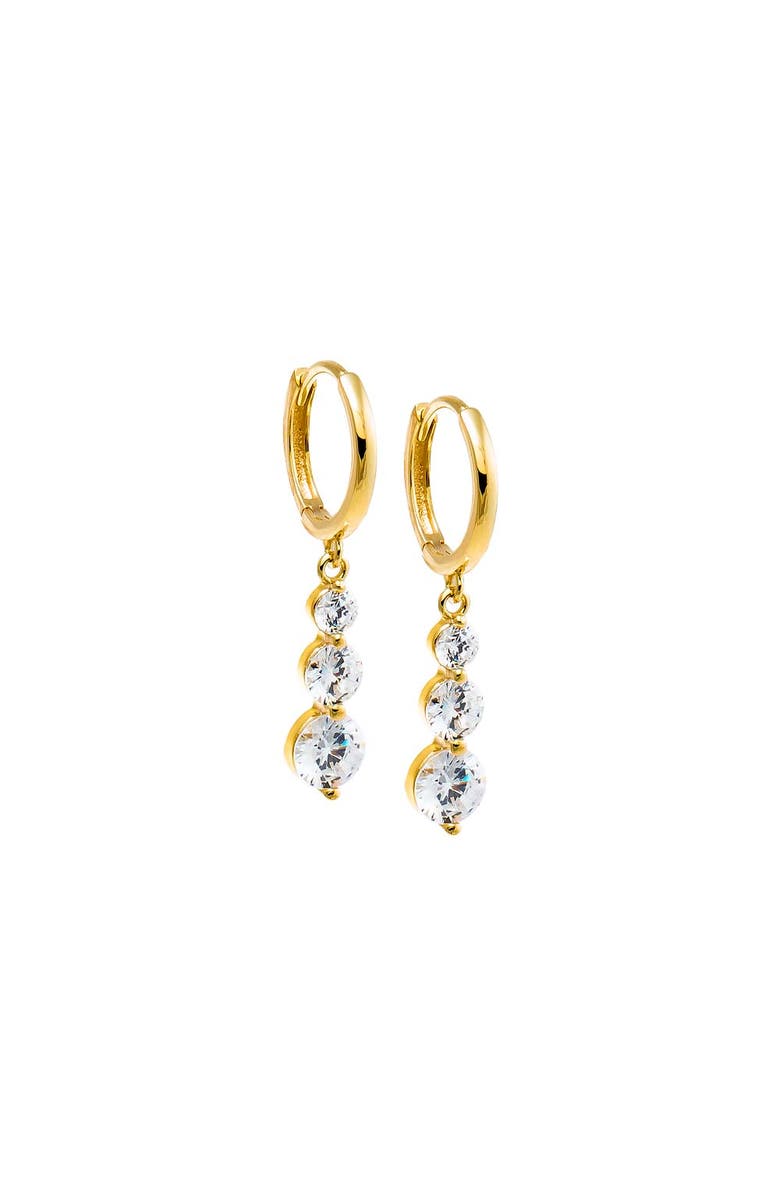 BY ADINA EDEN CZ Graduated Dangling Drop Huggie Earring, Main, color,