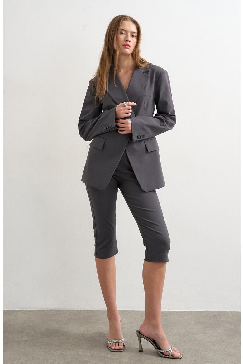 Bengaline Capri Pants, Main, color, CHARCOAL