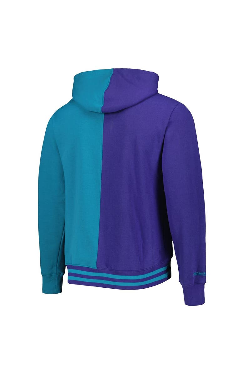 Mitchell & Ness Men's Mitchell & Ness Purple/Teal New Orleans Hornets Big & Tall Hardwood Classics Split Pullover Hoodie, Alternate, color, Purple