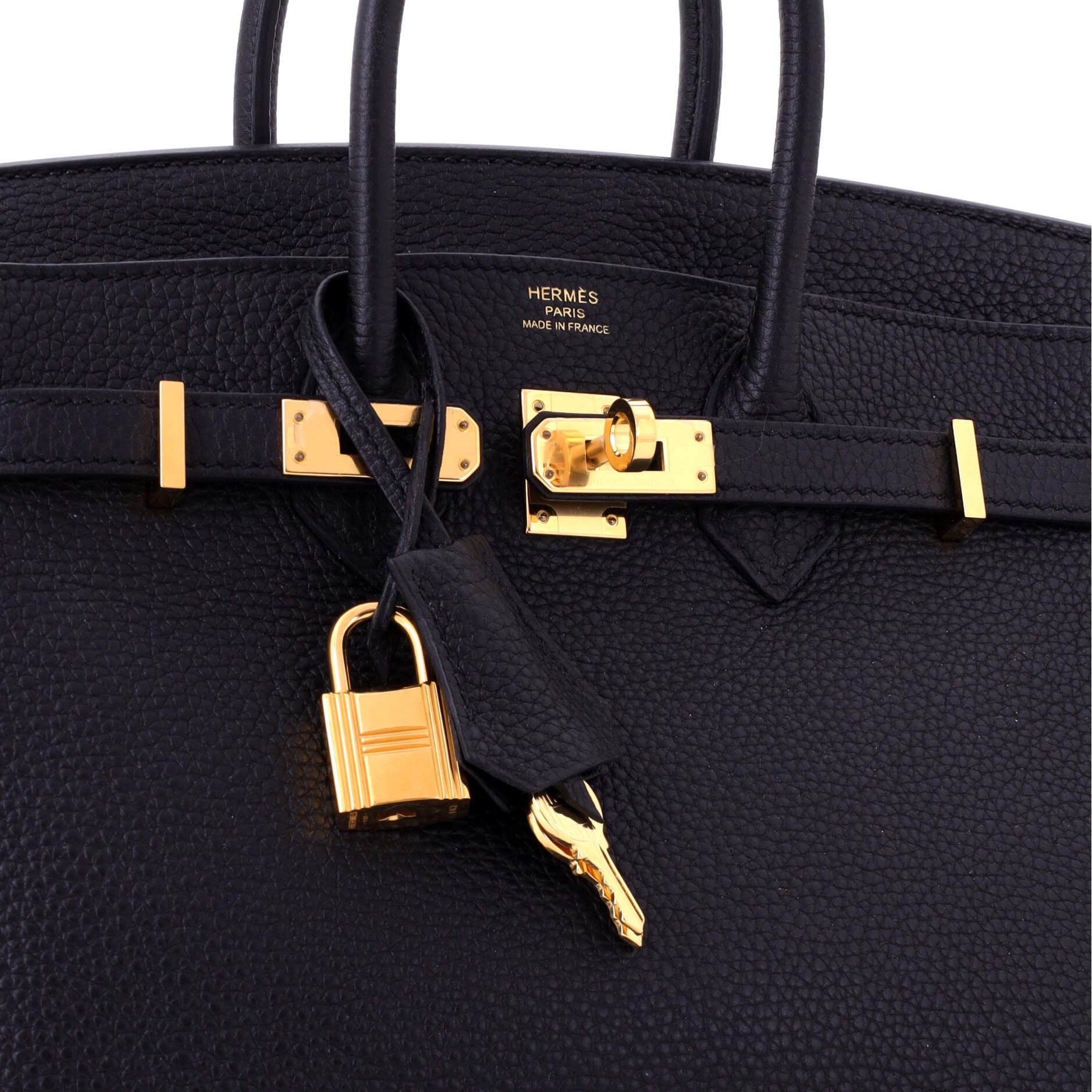 Pre-Owned Hermes Birkin Handbag Black Togo with Gold Hardware 25, Alternate, color, Noir