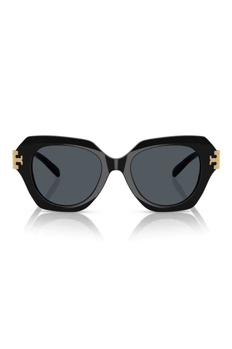 51mm Cat Eye Sunglasses, Main, color, BLACK