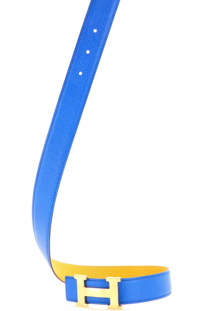 Pre-Owned Hermes Constance Reversible Belt Leather Medium, Alternate, color, Blue