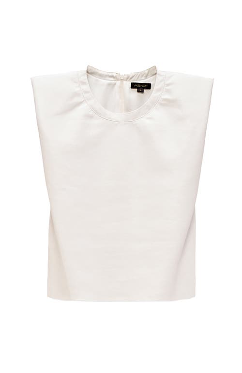 As By Df Blaze Recycled Leather Tee In White