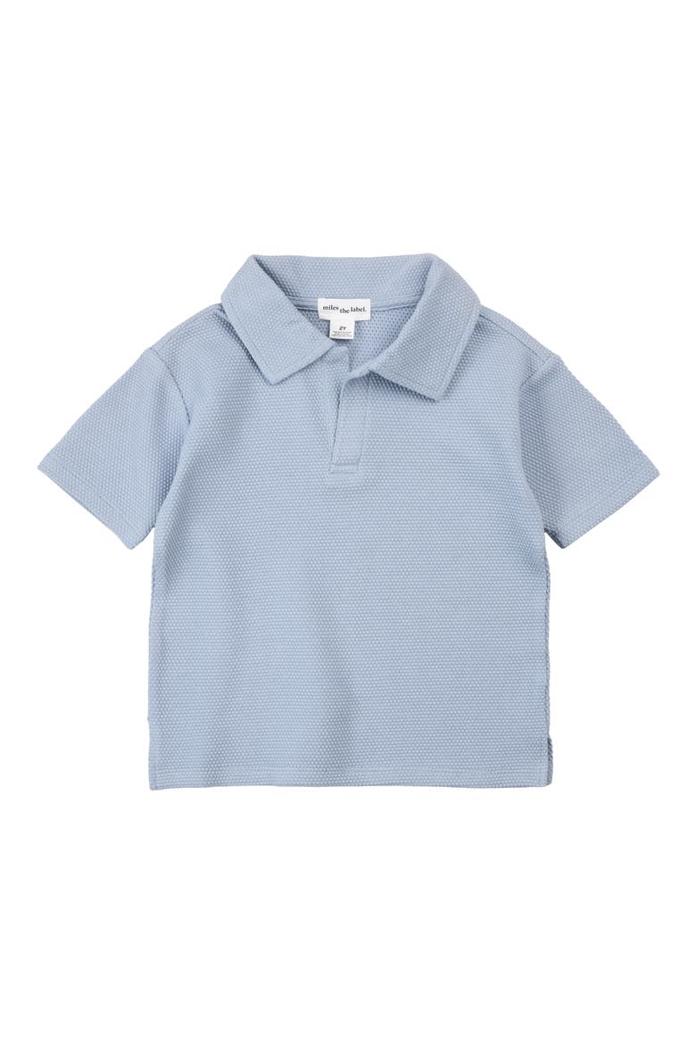 Kids' Textured Polo, Main, color, BLUE DUSTY