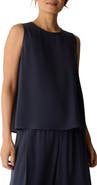 Eileen Fisher Textured Sleeveless Silk Shell