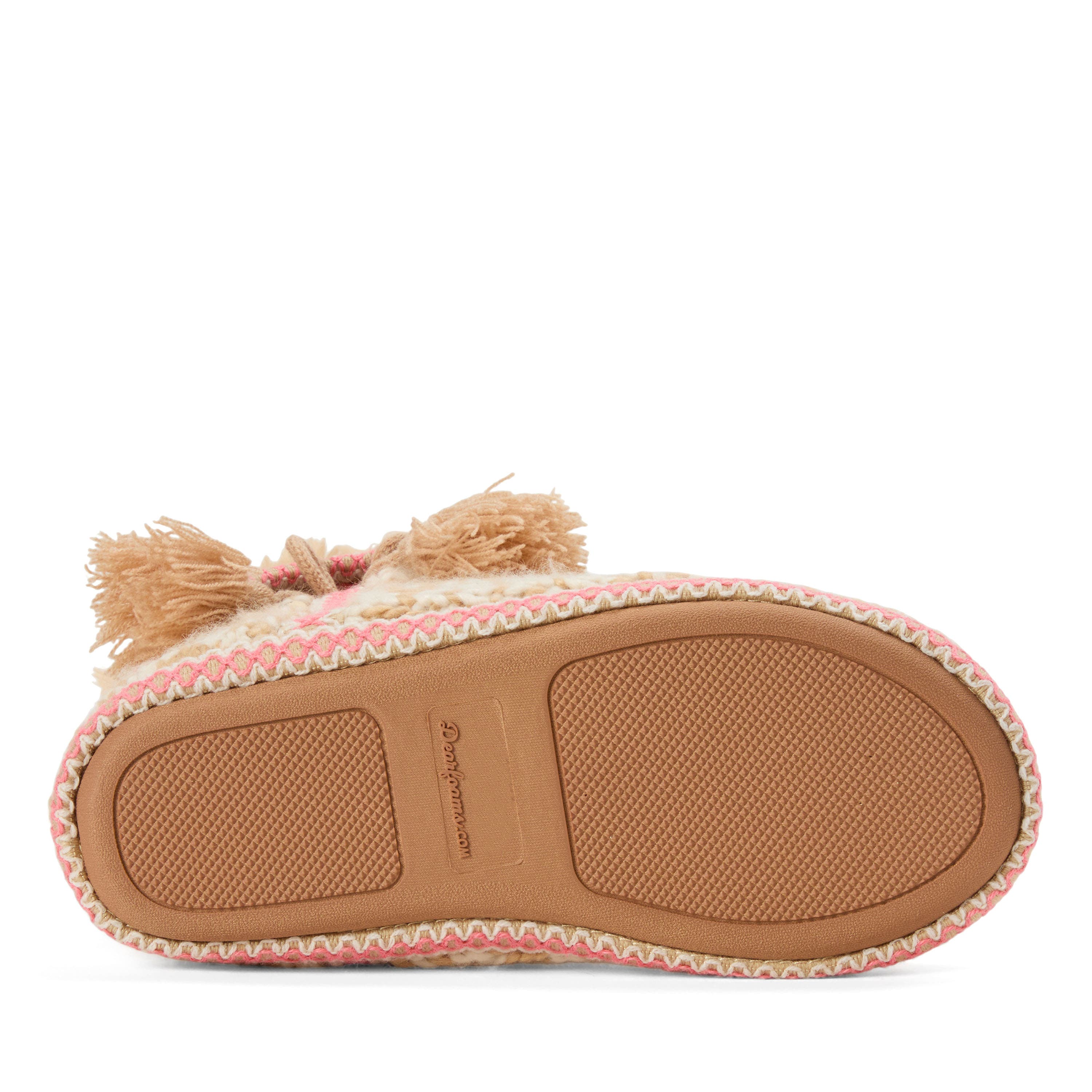 Becky Knit Bootie Slippers, Alternate, color, LATTE