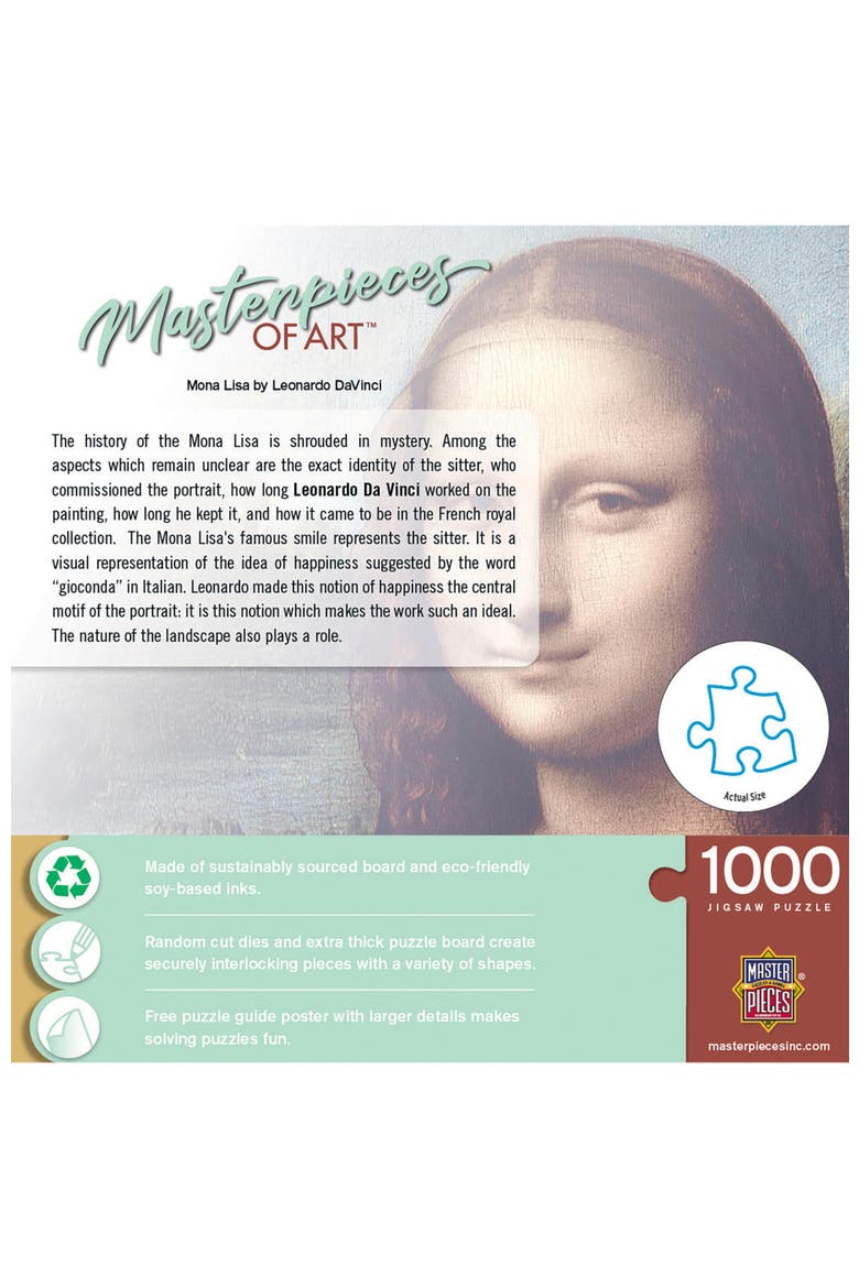 Mona Lisa 1000 Piece Jigsaw Puzzle, Alternate, color, Multicolor