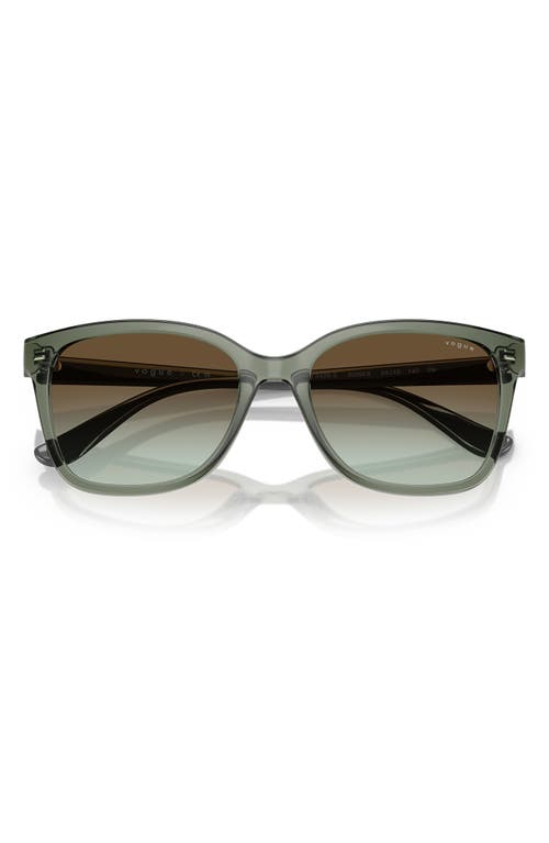 Vogue 54mm Gradient Pillow Sunglasses In Green Brown