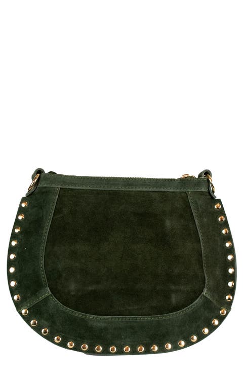 Adele Studded Suede Crossbody Bag