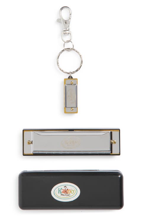 Harmonica & Mini Harmonica Keychain Set