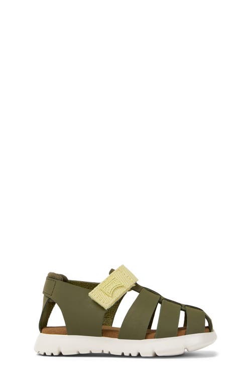 Camper Kids' Oruga Fisherman Sandal In Medium Green