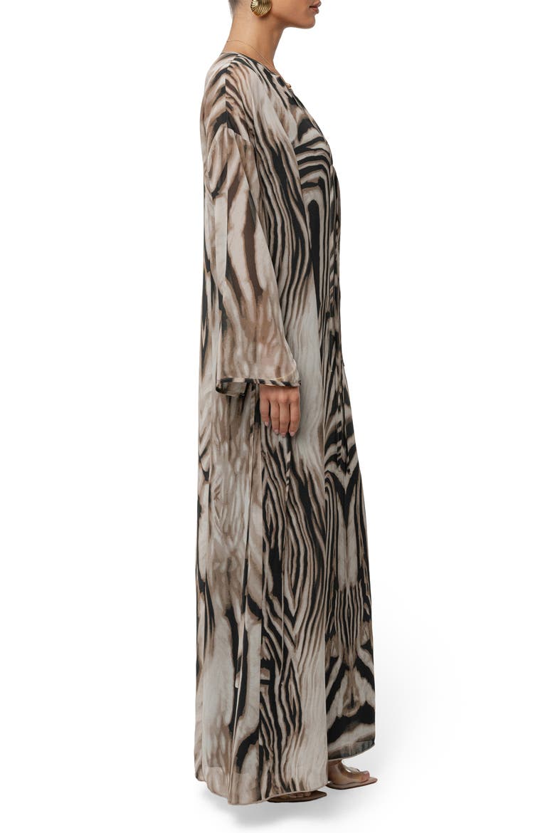 New Vista Long Sleeve Maxi Dress, Alternate, color, BLACK