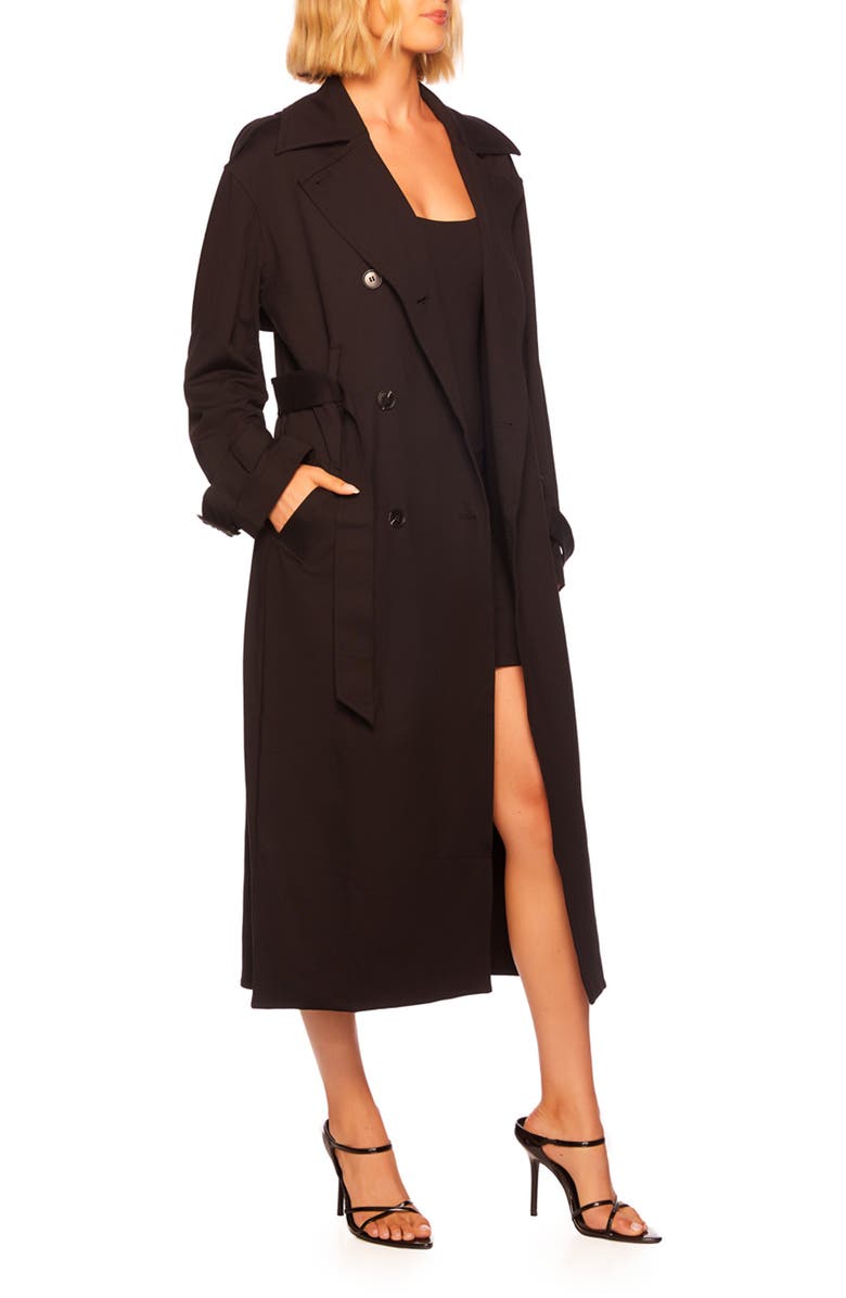 Susana Monaco Signature Stretch Trench Coat, Alternate, color, 